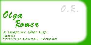 olga romer business card