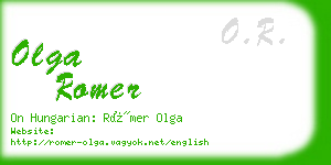 olga romer business card